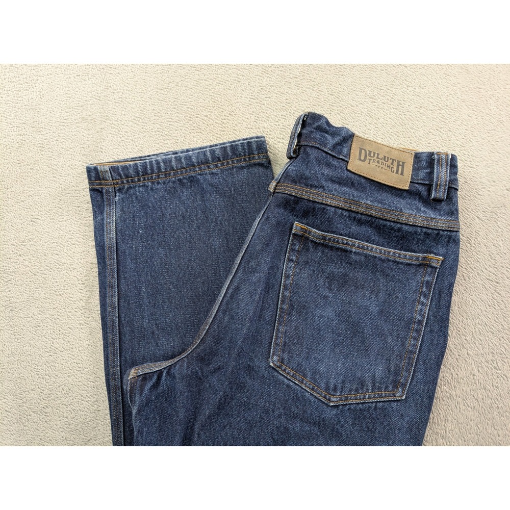 Duluth Trading Co Ballroom Blue Jeans Mens 32x32 Relaxed Fit Gusseted Denim